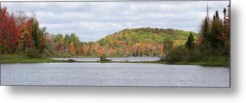 Gile Flowage Metal Print featuring the photograph Gile Flowage Pano by Brook Burling