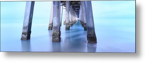 Pier Metal Print featuring the photograph Naples Pier Morning by Moises Levy