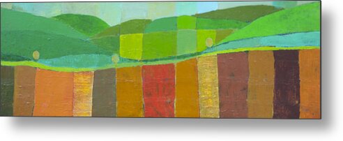 Landscape Metal Print featuring the painting Abstract Landscape 3 by Habib Ayat