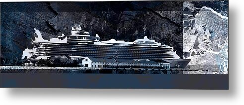 Falmouth Silver Nights Metal Print featuring the digital art Falmouth Silver Nights 6 by Aldane Wynter