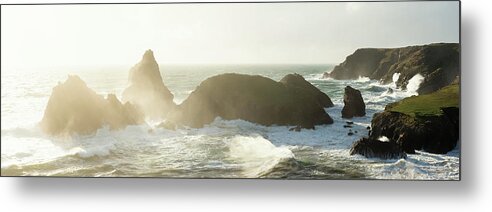 Cornwall Metal Print featuring the photograph Kynance Cove Lizard Peninsula Cornwall South West Coast Path by Sonny Ryse