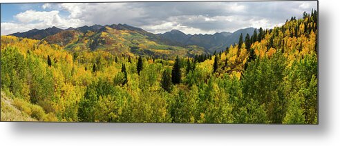 Mcclure Pass Metal Print featuring the photograph McClure Pass Panorama by Aaron Spong