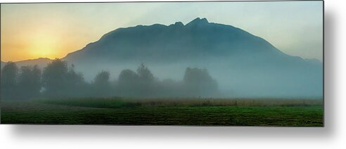Mt Si Metal Print featuring the photograph Mount Si at Sunrise by Larey McDaniel