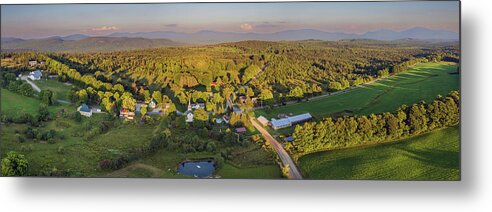 2021 Metal Print featuring the photograph Newark, Vermont Panorama - August 2021 by John Rowe