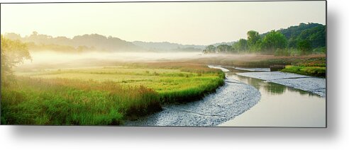 Morning Metal Print featuring the photograph The Low Fog by Robert Mintzes