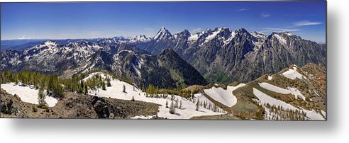 Panorama Metal Print featuring the photograph Wenatchee Mountains 2 by Pelo Blanco Photo