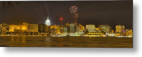 Capitol Metal Print featuring the photograph Madison New Years Eve by Steven Ralser