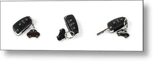 White Background Metal Print featuring the photograph Car Keys by Republica