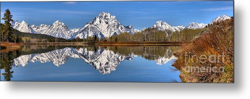 Oxbow Metal Print featuring the photograph Oxbow Snake River Reflections by Adam Jewell