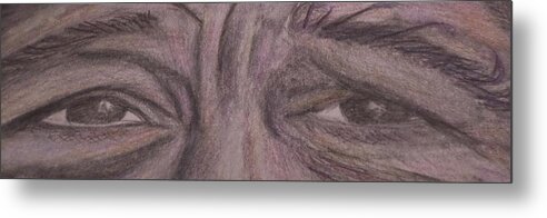Robert Deniro Metal Print featuring the drawing Eyes without a Face by Christy Saunders Church