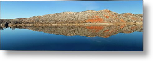 Lake Metal Print featuring the photograph Lake Meredith Spring Canyon by Gary Langley