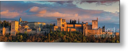 Alhambra Metal Print featuring the photograph Panorama from the Alhambra, Granada, Spain by Henk Meijer Photography
