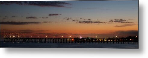 Evening Metal Print featuring the photograph Sunset at the Ventura pier by Dan Friend