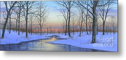 Winter Metal Print featuring the painting Winter Calm by Mike Brown
