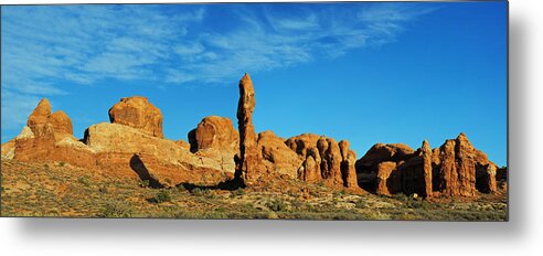 Arches National Park Metal Print featuring the photograph Arches NP Morning Pan 3 by JustJeffAz Photography