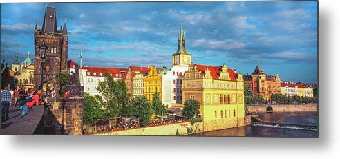 Photography Metal Print featuring the photograph Buildings In A City, Prague, Czech by Panoramic Images