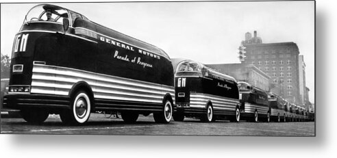1930's Metal Print featuring the photograph General Motors' Futurliners by Underwood Archives