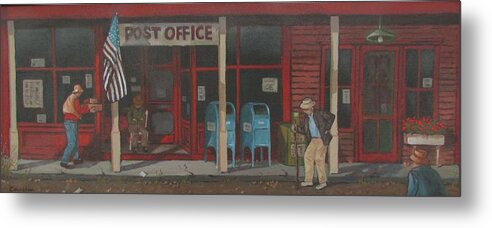 Fifties Art Metal Print featuring the painting Keeping in Touch by Tony Caviston