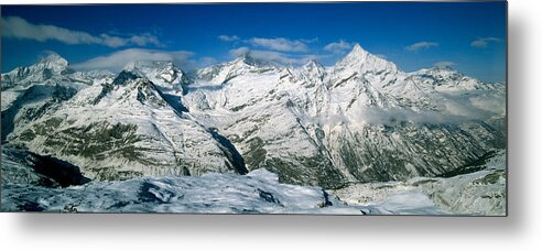 Photography Metal Print featuring the photograph Mountains Covered With Snow by Panoramic Images