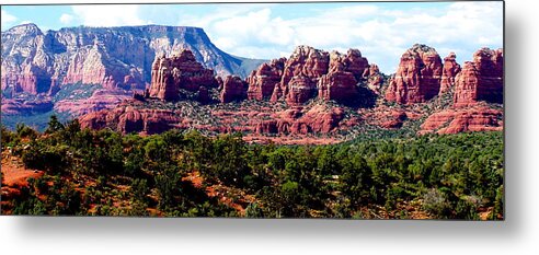Red Metal Print featuring the photograph Sedona-14 by Dean Ferreira
