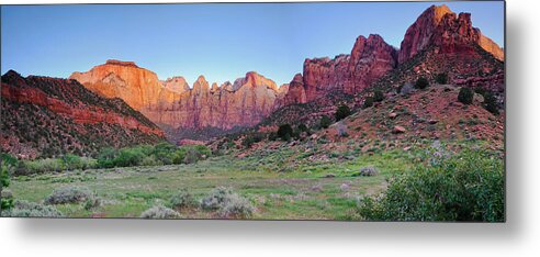 Tower Metal Print featuring the photograph Sunrise at Tower of the Virgins - Panoramic View by Gregory Ballos