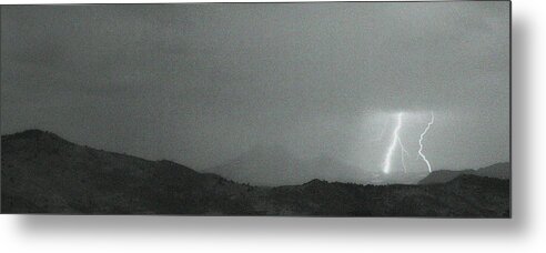 Continental Divide Metal Print featuring the photograph Lightning Bolts Hitting the Rocky Mountains Continental Divide B by James BO Insogna