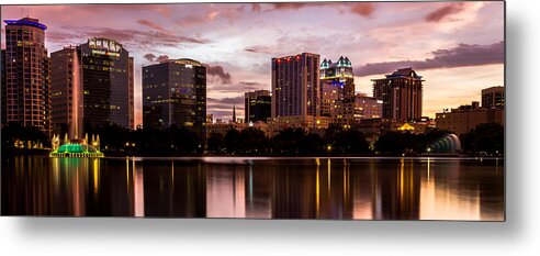 Water Metal Print featuring the photograph Downtown Orlando #2 by Mike Dunn
