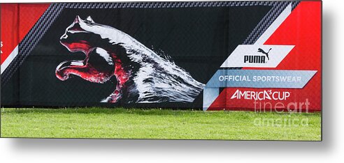 America's Cup Metal Print featuring the photograph Banner Puma America's Cup by Chuck Kuhn