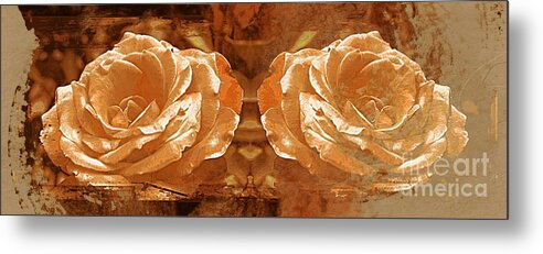 Rose Metal Print featuring the photograph Bronzed by Clare Bevan