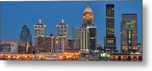 Louisville Metal Print featuring the photograph Louisville Panorama Close Up by Frozen in Time Fine Art Photography