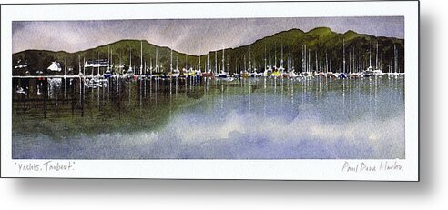 Yachts Metal Print featuring the painting Yachts Tarbert by Paul Dene Marlor