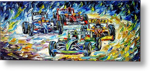 Formula One Metal Print featuring the painting Formula 1 by Mirek Kuzniar