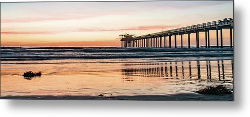 Scripps Pier Metal Print featuring the photograph Scrips Pier, Golden Hour by Local Snaps Photography