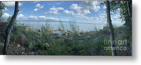 Nature Metal Print featuring the photograph Serenity at Lake Winnipeg by Mary Mikawoz