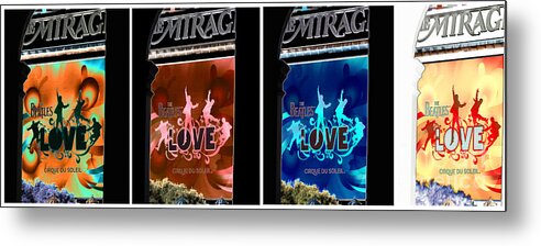 Mirage Hotel Metal Print featuring the photograph L O V E the Beatles by David Bearden