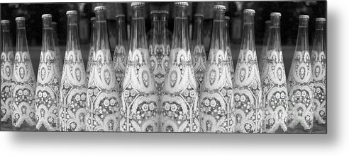 Spring Water Metal Print featuring the photograph Bottle Line-Up by Nina Silver
