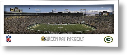 Green Bay Metal Print featuring the photograph Green Bay Packers Panorama by Retro Images Archive