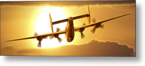 Warbirds Metal Print featuring the photograph Into the Sun 3 by Mike McGlothlen