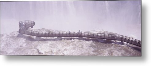 Photography Metal Print featuring the photograph People On Cat Walks At Floodwaters by Panoramic Images