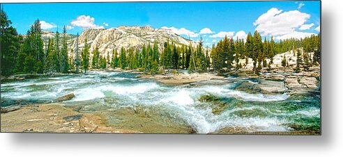 Tuolumne River Metal Print featuring the digital art Rapids On The Tulumne by Steven Barrows