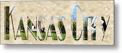 Andee Design Nelson Atkins Art Museum Metal Print featuring the photograph The Word is Kansas City by Andee Design