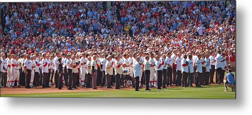 Fenway Park Metal Print featuring the photograph Homage by Joann Vitali