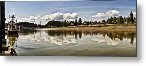 Boat Metal Print featuring the photograph La Conner Slough by Tony Locke