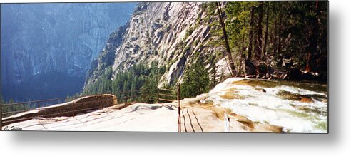 Ernal Falls Photographs Metal Print featuring the photograph Top of Vernal Falls by C Sitton