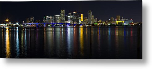 Architecture Metal Print featuring the photograph Miami Downtown Skyline by Raul Rodriguez