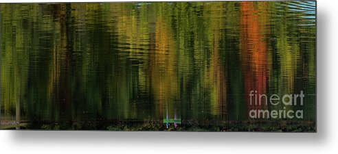 Canoe Metal Print featuring the photograph Autumnal Reflections by Les Palenik