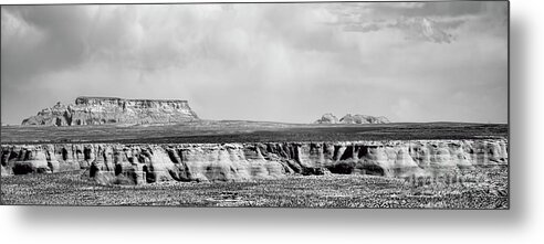 Southwest Metal Print featuring the photograph Black Panorama Southwest USA by Chuck Kuhn