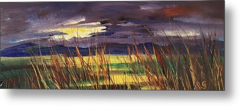 #54 Colored Grass Metal Print featuring the painting Colored Grass       54 by Cheryl Nancy Ann Gordon