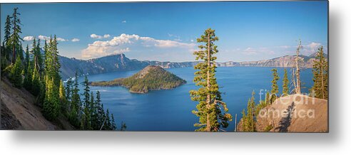 America Metal Print featuring the photograph Crater Lake Panorama by Inge Johnsson