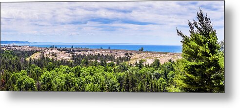 Landscape Metal Print featuring the photograph Dunes Along Lake Michigan by Lester Plank